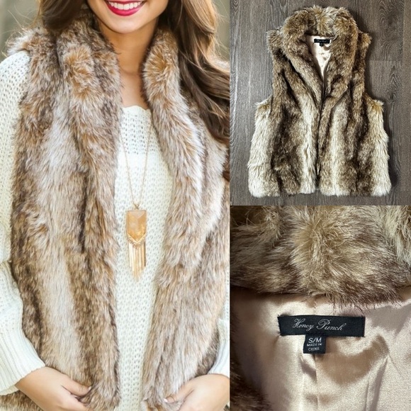Honey Punch Faux Fur Vest Vintage Inspired, Soft and Trendy, Size S/small medium - Picture 1 of 15
